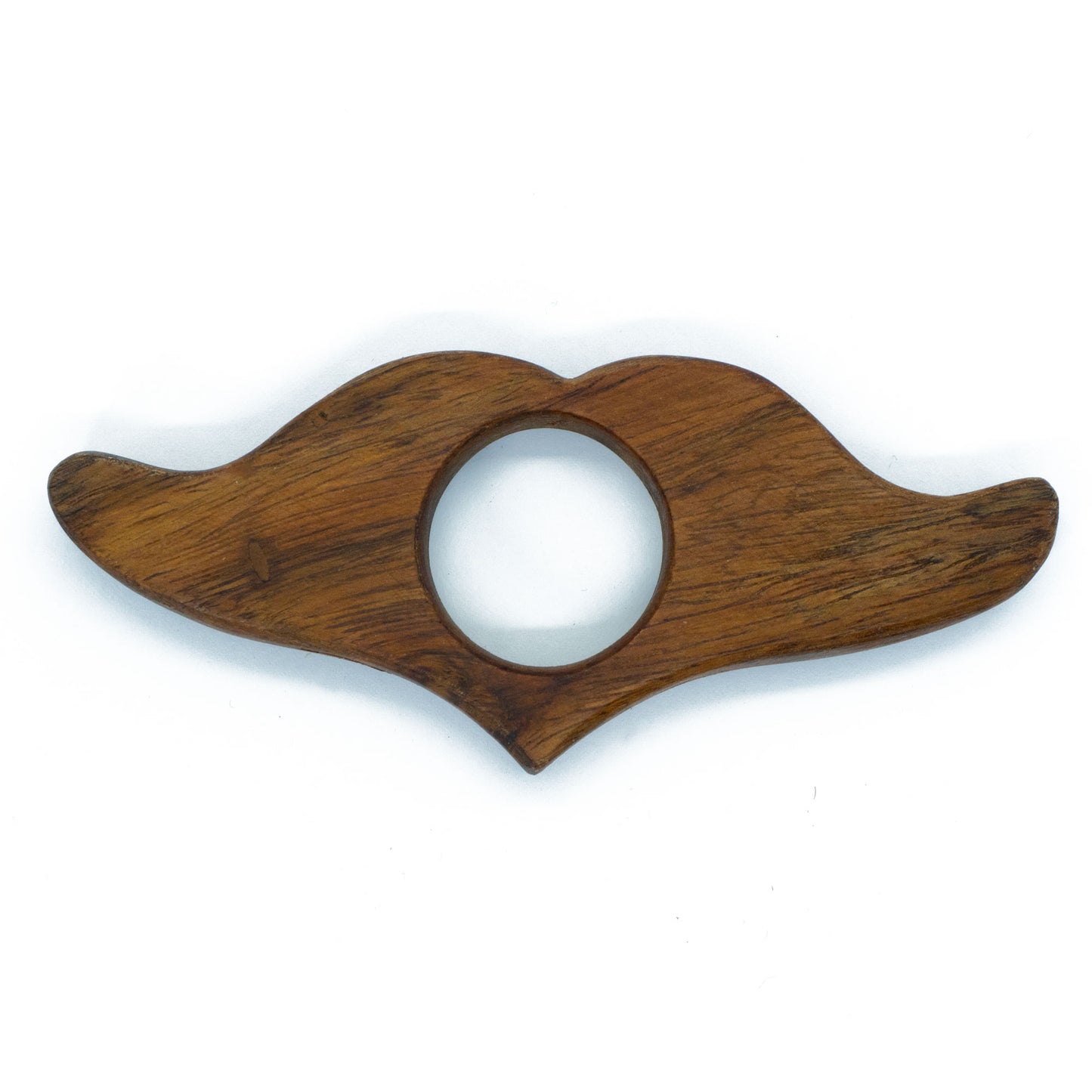 Moustache shaped wooden page holder