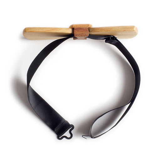 wooden bow tie product shot piano bowtie