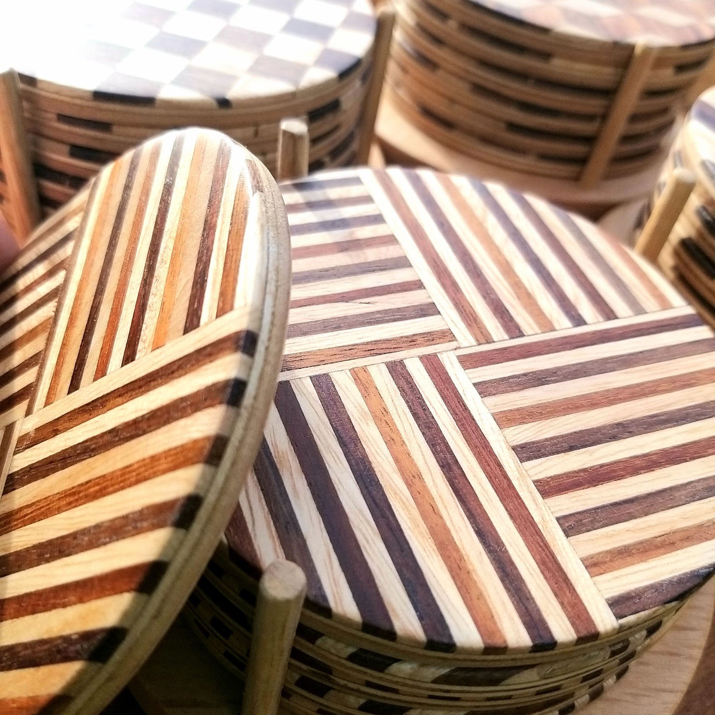 Wooden Drink Coasters — Set of 6 or Mix & Match