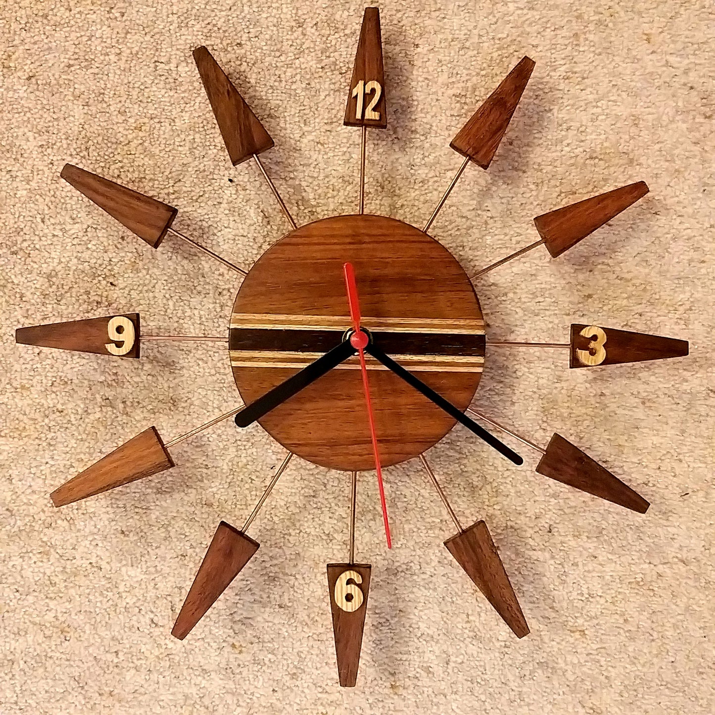 Retro Style Wooden Wall Clock