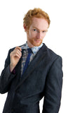 Skinny Blue Wooden Tie