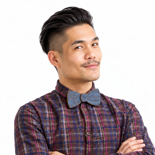 Butterfly Wood Bow Tie - Deep sea