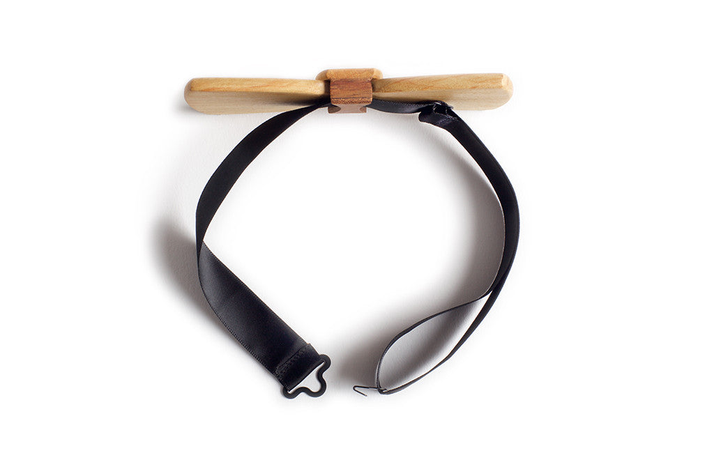 wood bow tie ribbon
