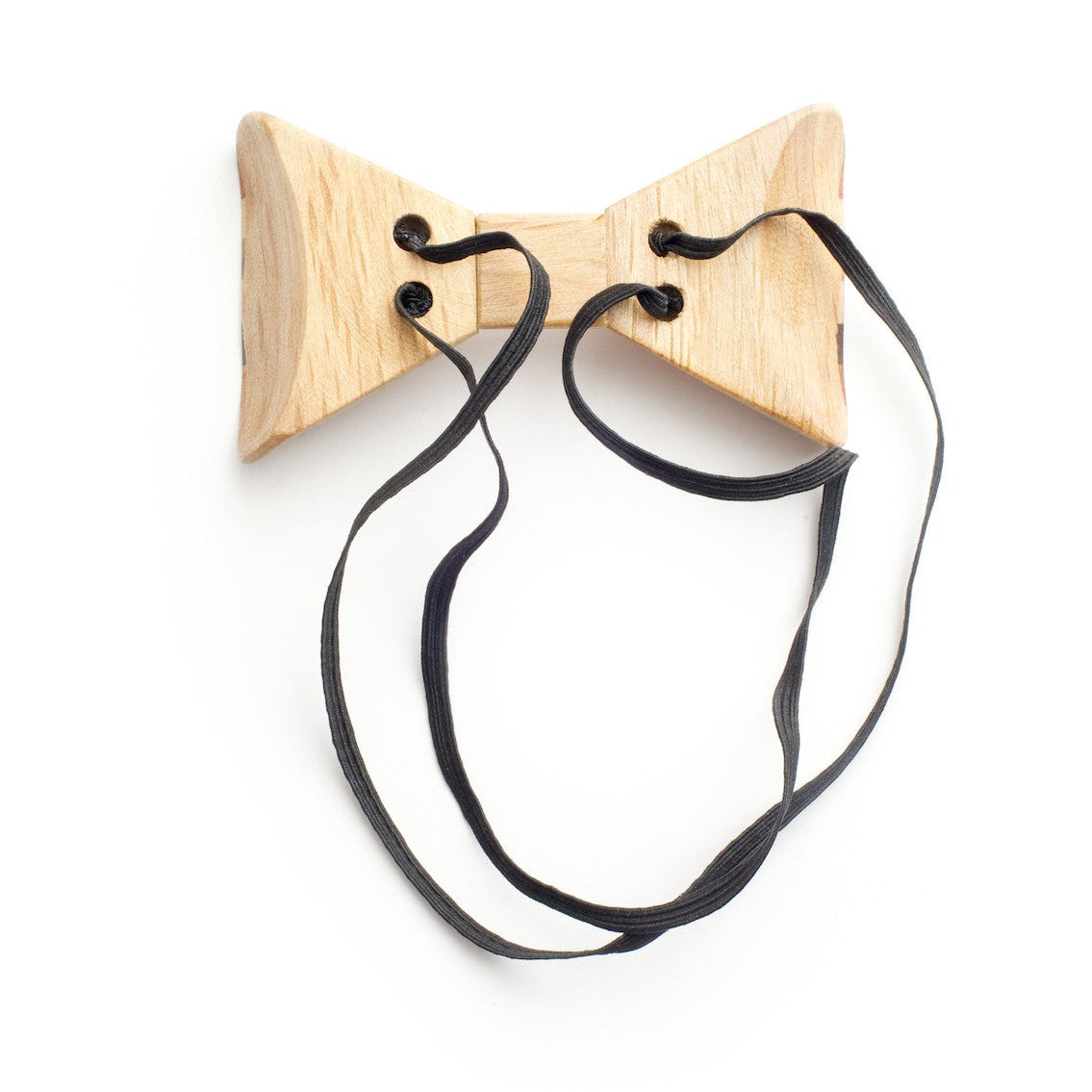 Flexible Pinstripe Wooden Bow Tie