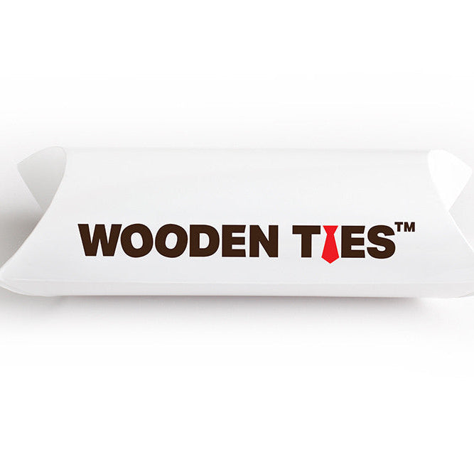 Skinny 5 Stripe Dark Wooden Tie