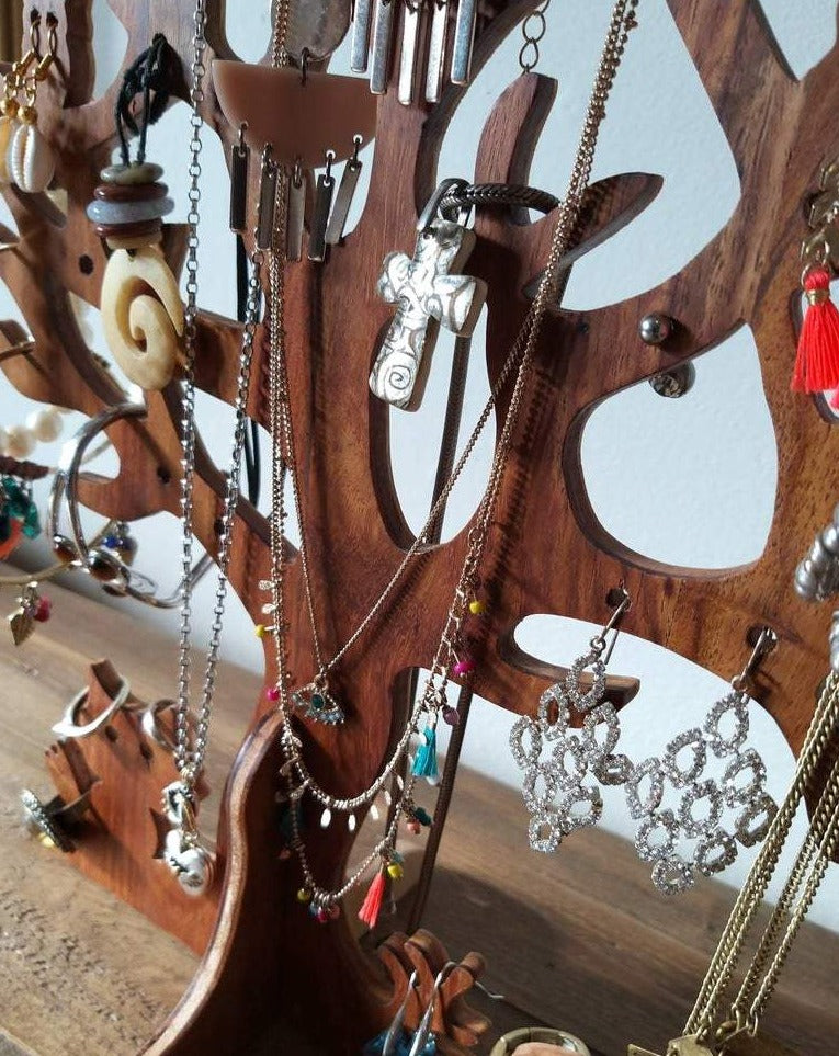 Handmade Wooden Jewellery Tree – Wooden Ties