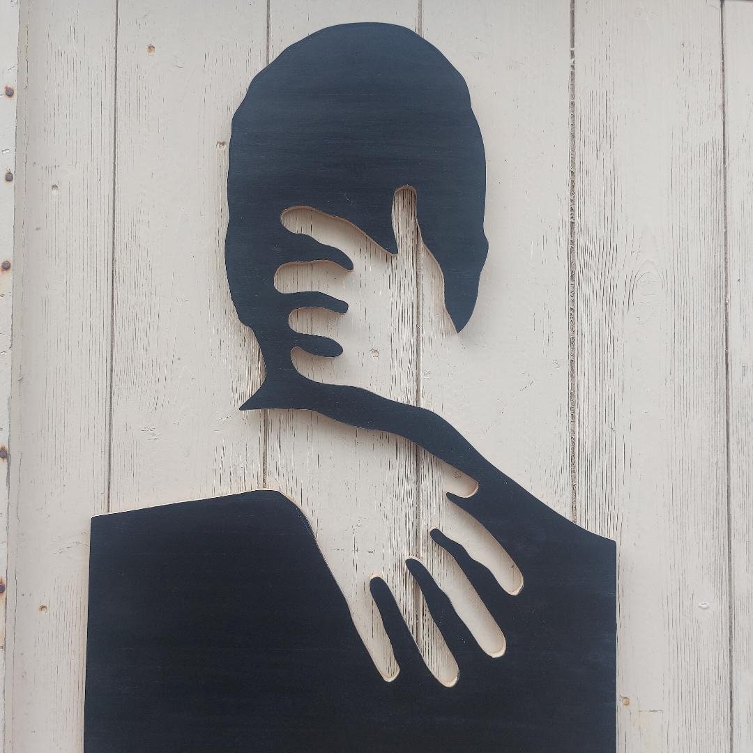Wooden Wall Art — Lovers Embrace