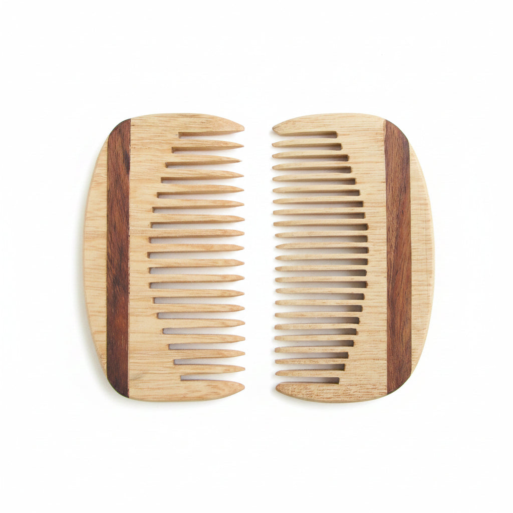 Handmade Wooden Hair & Beard Comb — Fine or Wide Tooth