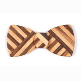 Butterfly Wooden Bow Tie - Multi Z Stripe thick