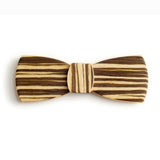 Batwing Hipster Wood Bow Tie - Chocolate Sandwich