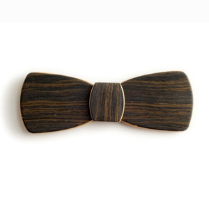 Batwing Hipster Wood Bow Tie - Night Drive