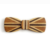 Batwing Wooden Bow Tie - Union Jack