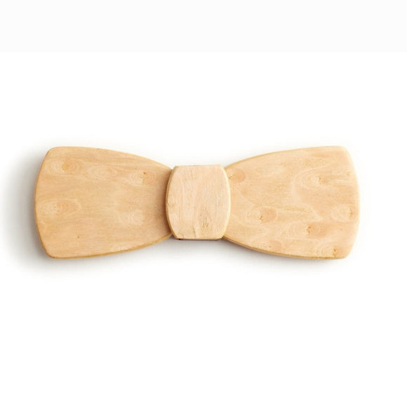 Batwing Wood Bow Tie - Raindrops