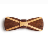 Batwing Wood Bow Tie - Scottish Flag Grooms Tie