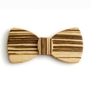 Butterfly Wood Bow Tie - Chocolate Sandwich