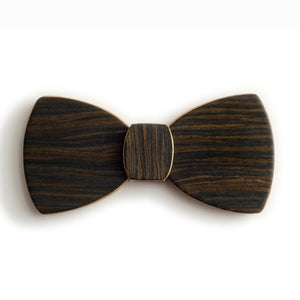 Butterfly Wood Bow Tie - Night Drive