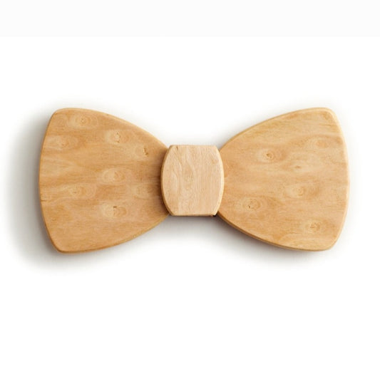 Butterfly Wood Bow Tie - Raindrops