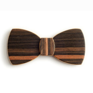 Butterfly Wood Bow Tie - Tropical Night