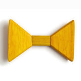 Flexible Yellow Wooden Bow Tie