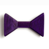 Flexible Purple Wooden Bow Tie
