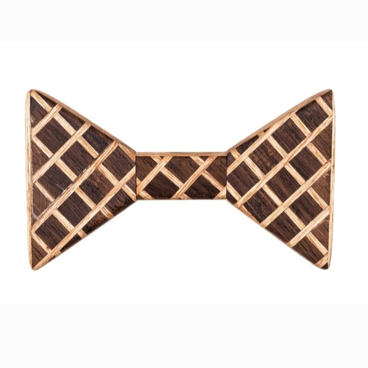 Flexible Hashtag Wooden Bow Tie