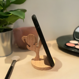 Wooden Mobile Phone Stand - Girls martial arts