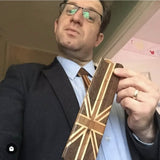 Classic Union Jack Dark Wooden Tie