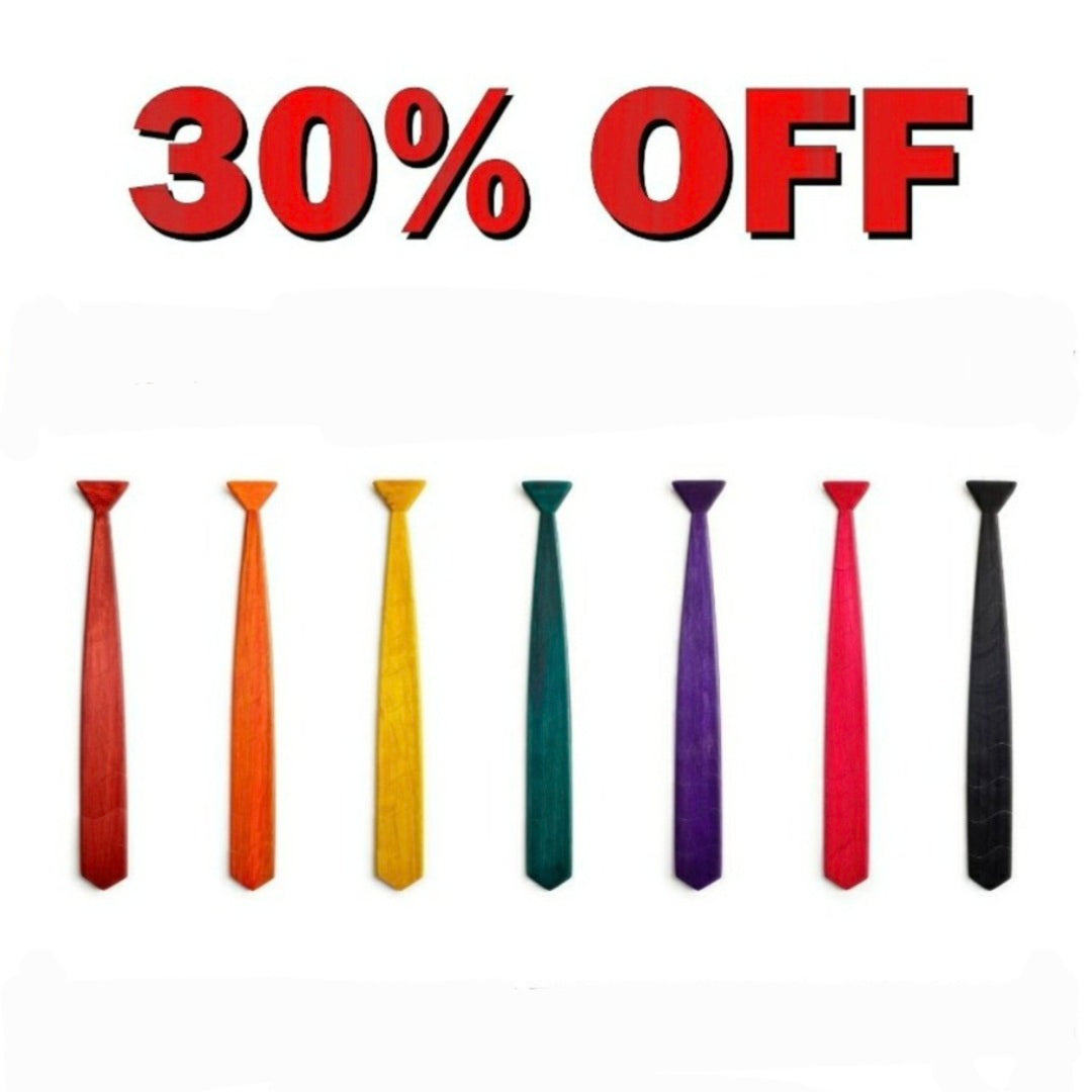 Colourful Wooden Tie
