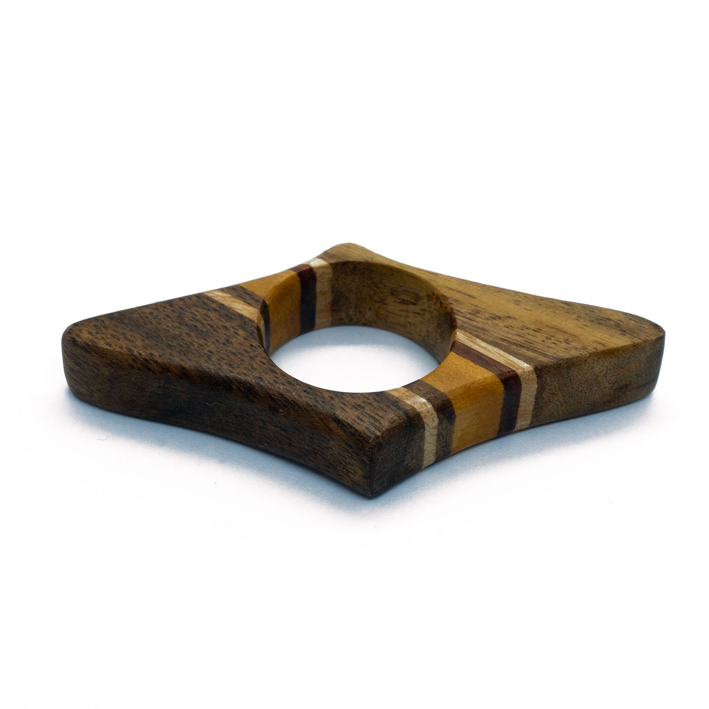 Wooden page holder with a yellow stripe