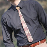 Classic Chevron Dark Wooden Tie