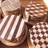Wooden Drink Coasters - Set of 6 or individual to mix and match