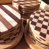 Wooden Drink Coasters - Set of 6 or individual to mix and match