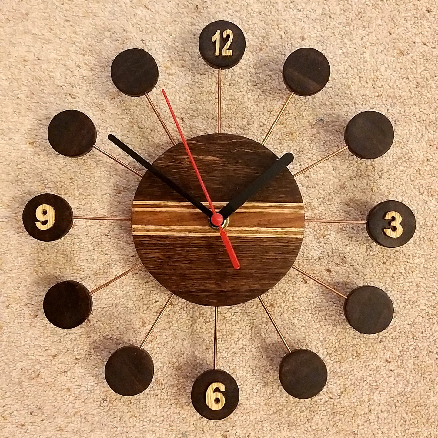 Retro Style Wooden Wall Clock
