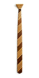Skinny 5 Stripe Dark Wooden Tie