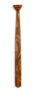 Skinny Tiger Skin Dark Wooden Tie