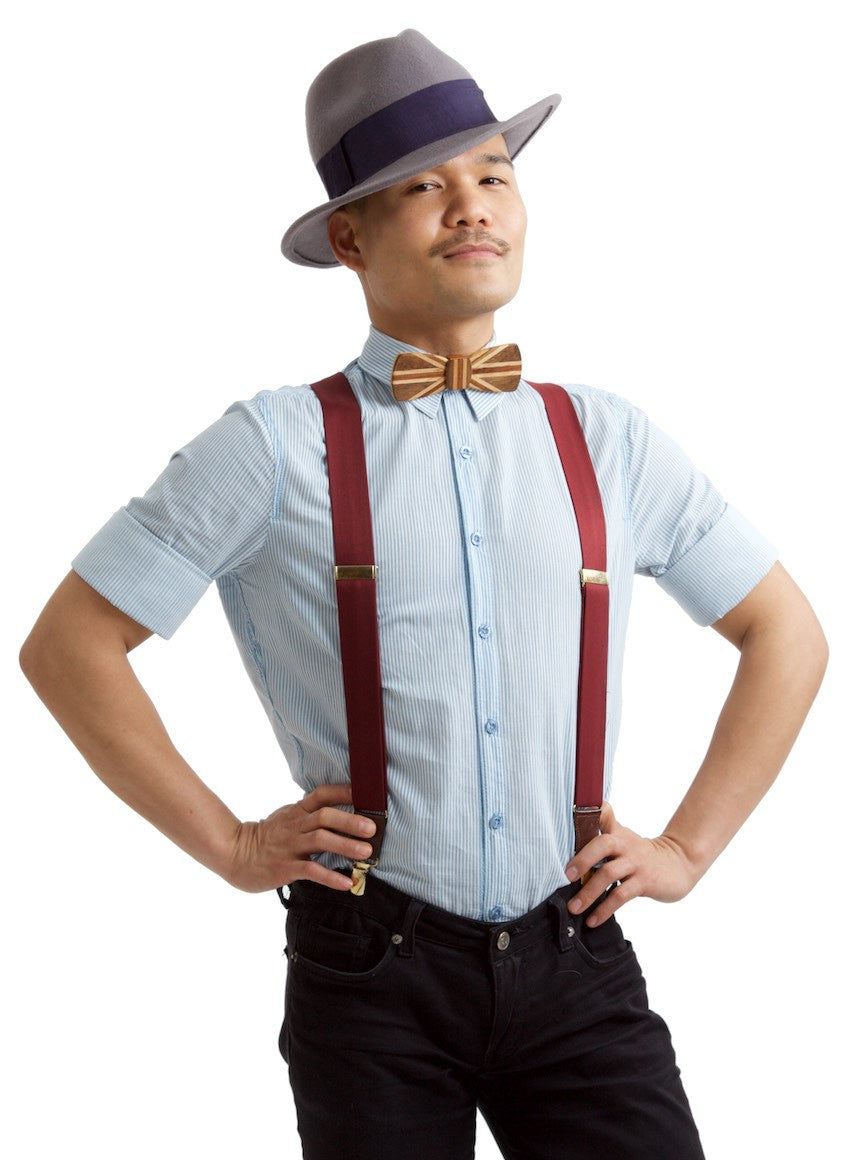 union jack bow tie and braces