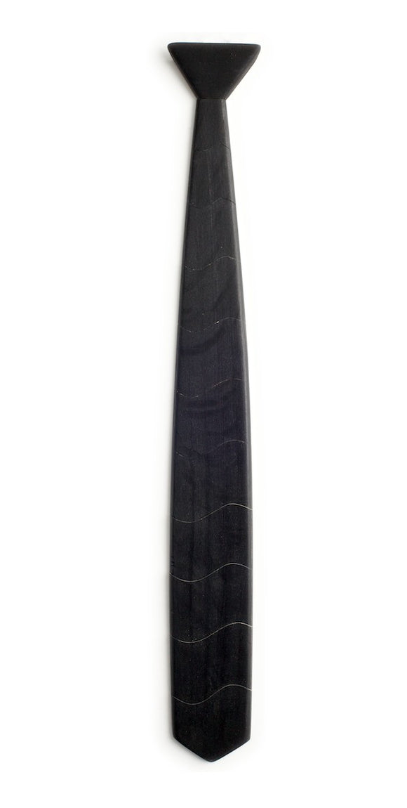 unique original quirky gift for men black wooden tie