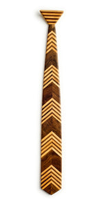 Classic Chevron Dark Wooden Tie wood tie