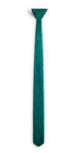 Skinny Green Wooden Tie