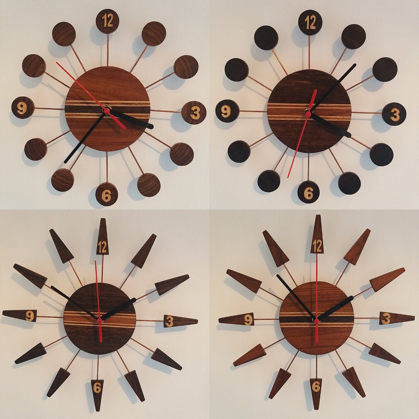 Retro Style Wooden Wall Clock