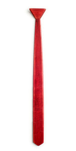 Skinny Red Wooden Tie