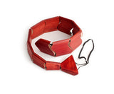 Skinny Red Wooden Tie