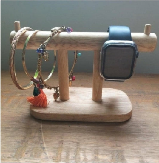 Wooden Jewellery Holder & Watch Stand