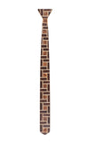 Skinny Geometric Wooden Tie