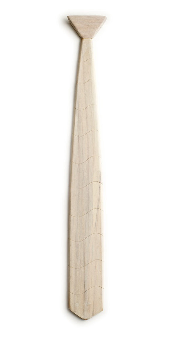Classic White Wooden Tie