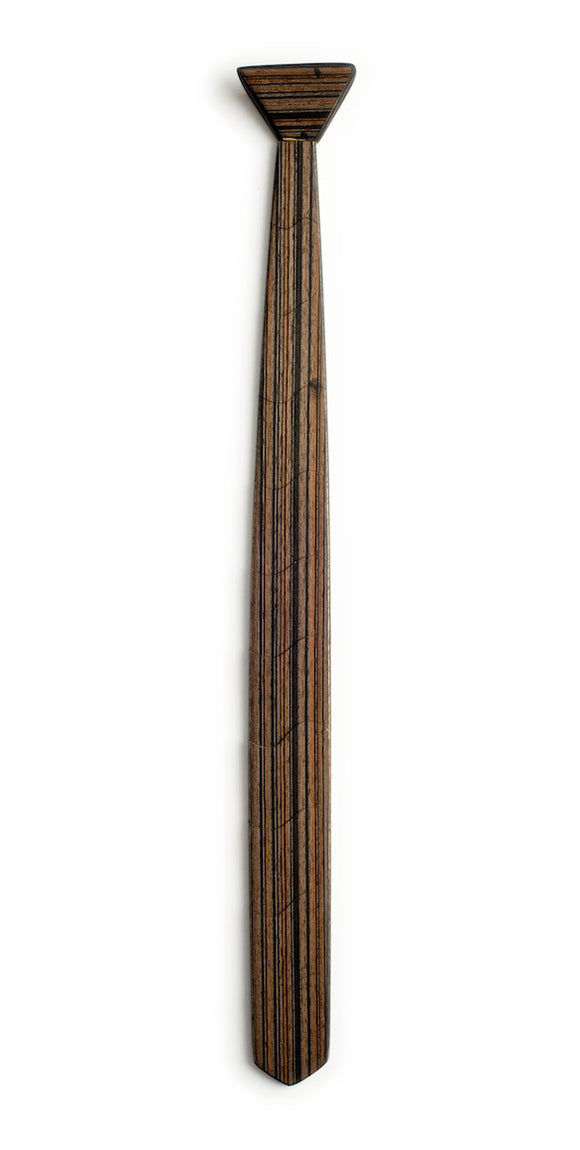 Skinny Zebrano Dark Wooden Tie