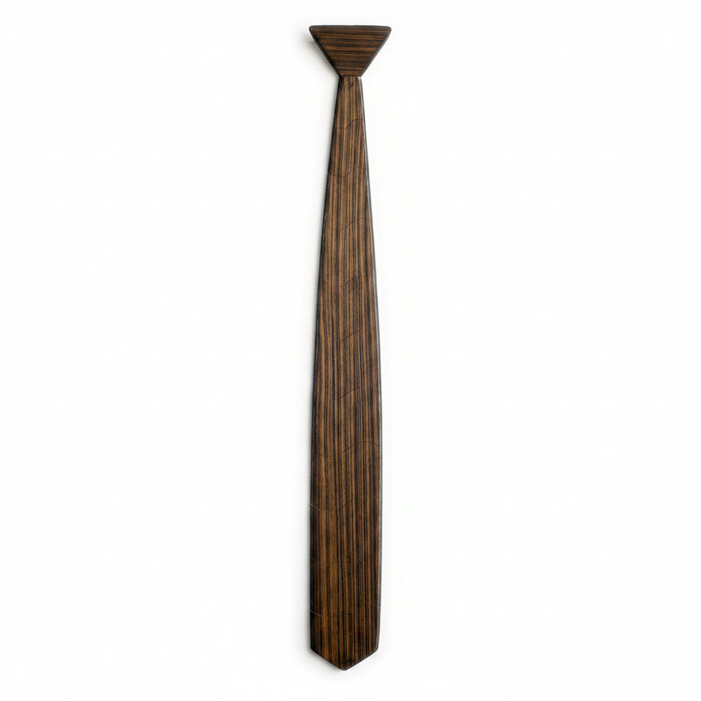 unique original quirky gift for men zebrano dark wooden tie