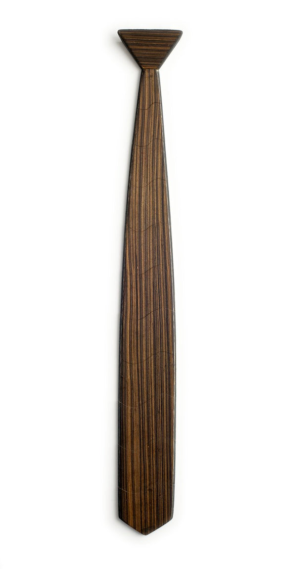 unique original quirky gift for men zebrano dark wooden tie