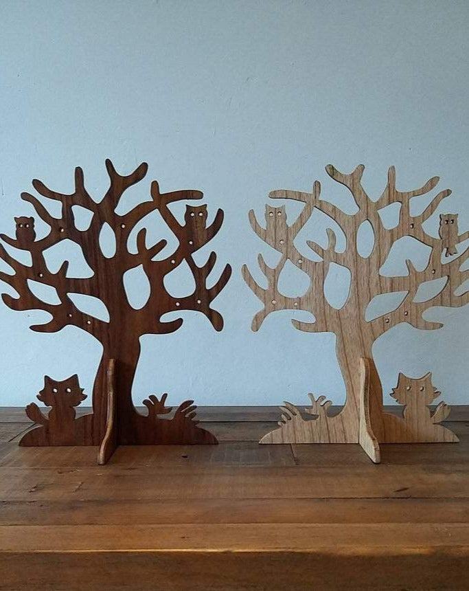 Handmade Wooden Jewellery Tree – Wooden Ties