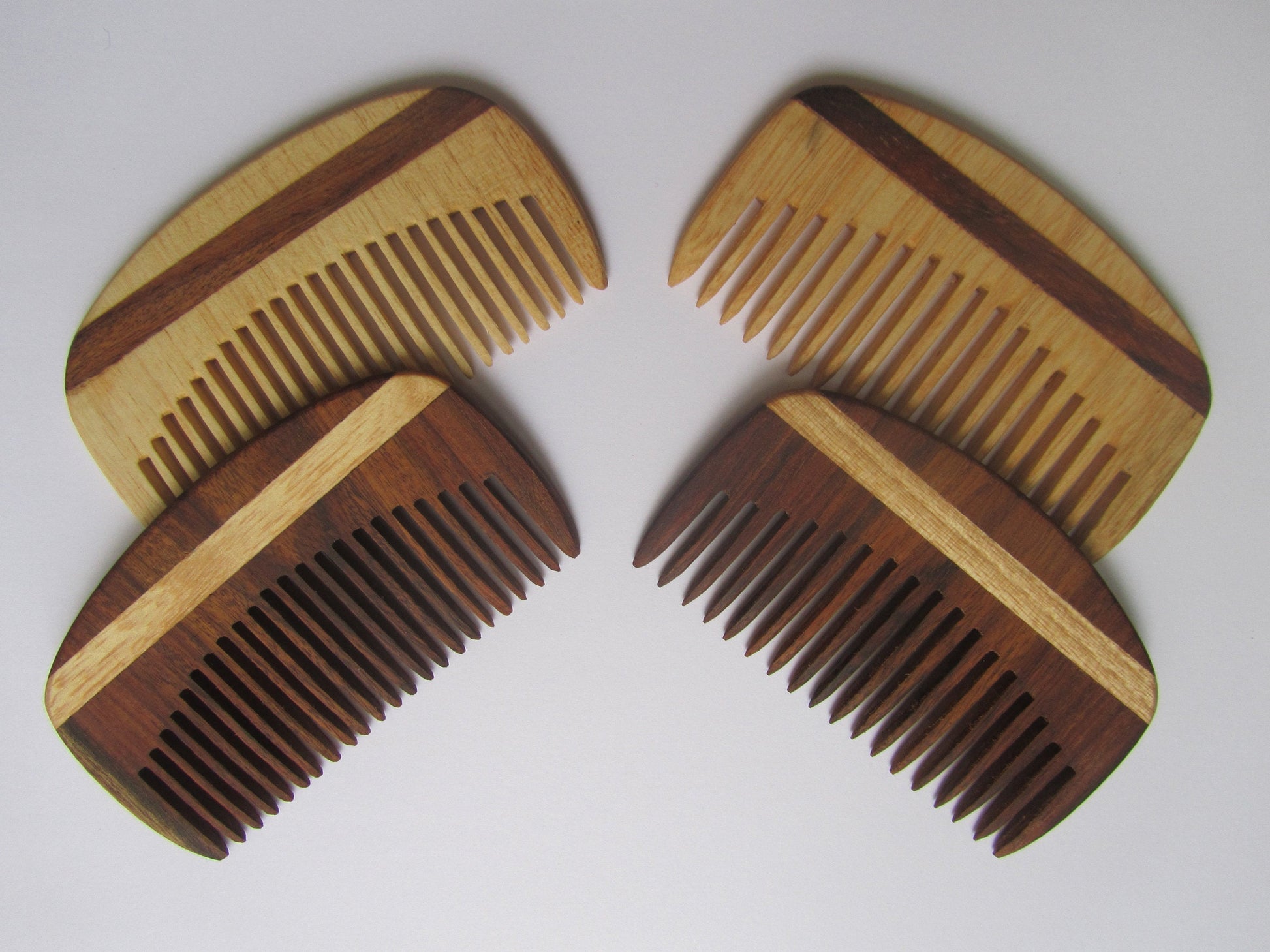 Handmade, Wooden Hair Beard Comb Anti Static Fine tooth or Wide tooth